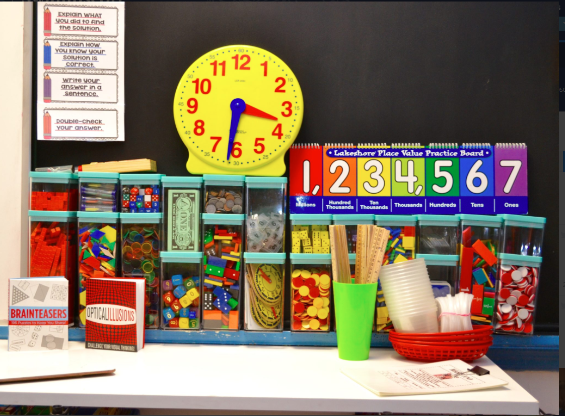 Hadley classroom set up with colorful supplies